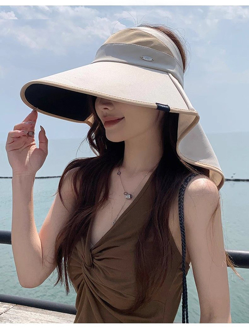 夏季户外女士遮阳帽户外大帽檐防晒帽防紫外线太阳膜女时尚百搭详情15