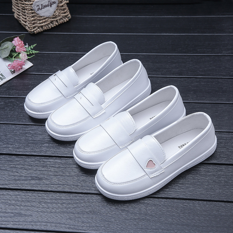 Nurse shoes for women, soft-soled, white, breathable, medical work shoes that are not tiring to the feet, comfortable, anti-slip, flat, and suitable for all seasons. Wholesale Specification image