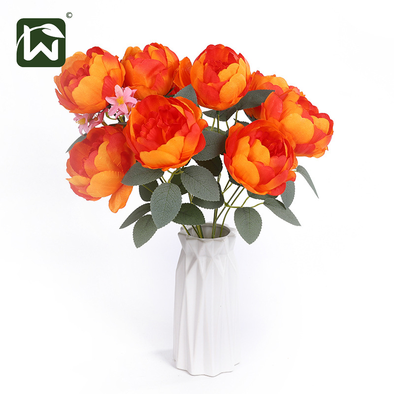 Wholesale of artificial flowers, silk flower bouquets, artificial flowers, hotel and home furnishings, country-style classical photography props, flower arrangement decorative items Specification image