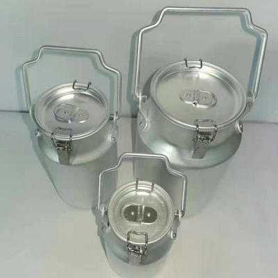 Wholesale aluminum washed white sealed buckets, tea buckets, milk cans, storage buckets, multi-purpose sealed buckets, sealed cans in stock Specification image