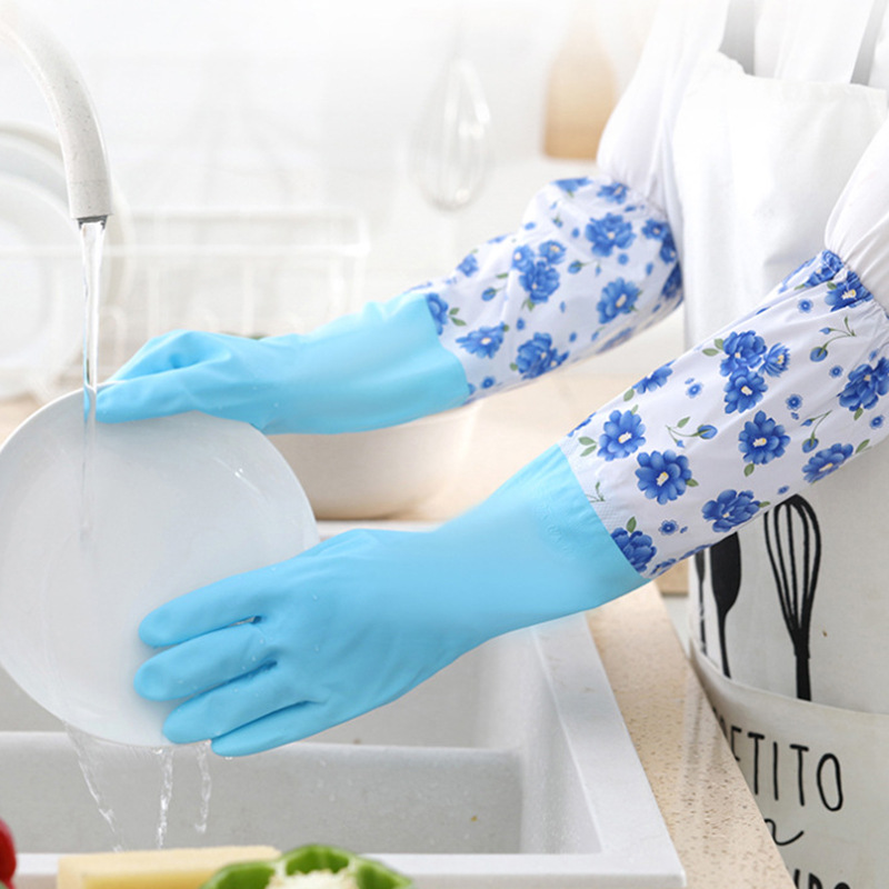 洗碗手套开口橡胶长款厨房束口手套洗衣服刷碗清洁家务手套批发详情图2