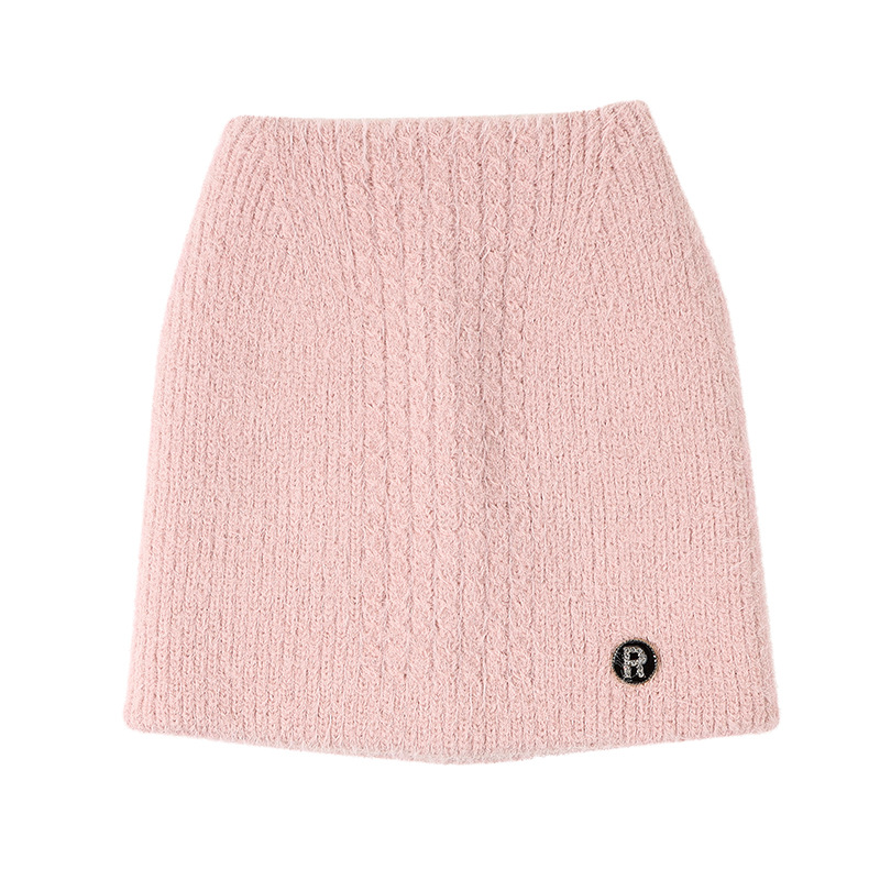 Autumn and winter faux mink ear-protecting cold hat, cute fox ear pullover hat, double-layer knitted warm letter maternity hat Item Picture