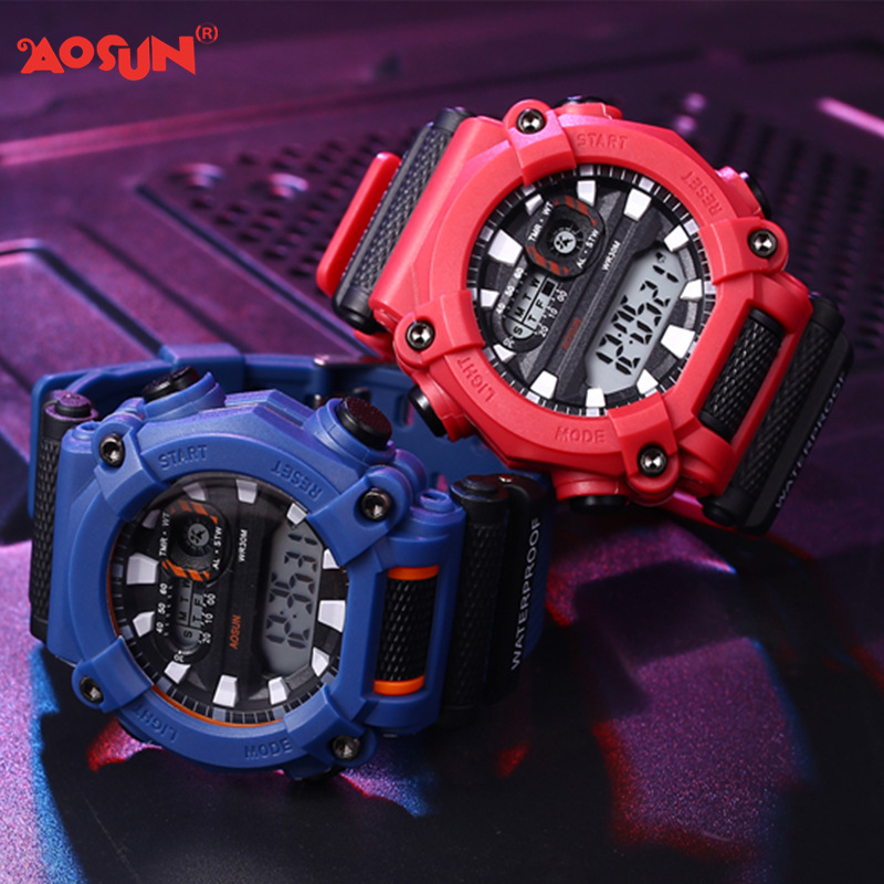 Student watch ins high appearance level waterproof electronic watch for junior and senior high school students, multi-functional student Korean version simple luminous details Picture
