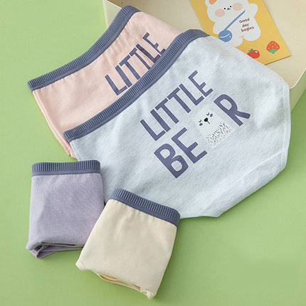 New cute cartoon polar bear printed student midwaist cotton girls briefs women's briefs Specification drawing