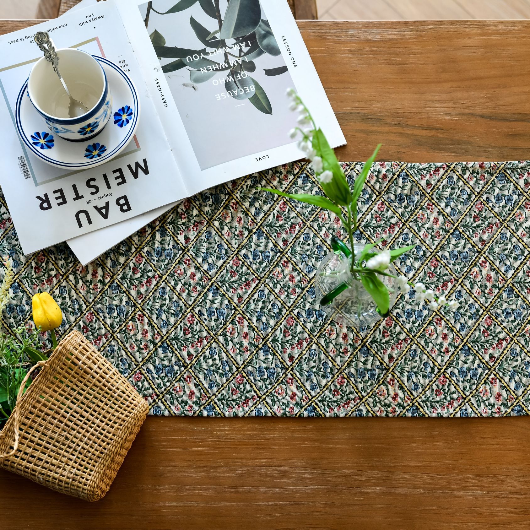 New Bohemian ethnic style heat insulation and anti-scald long strip Suzhou table flag Tea Flag TV cabinet cover wholesale from the manufacturer pic 20