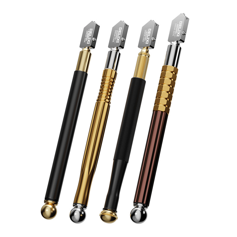 西玻璃专用刀割瓷砖刀划玻璃推刀金刚石合金钢玻璃开孔圆规刀白底实物图
