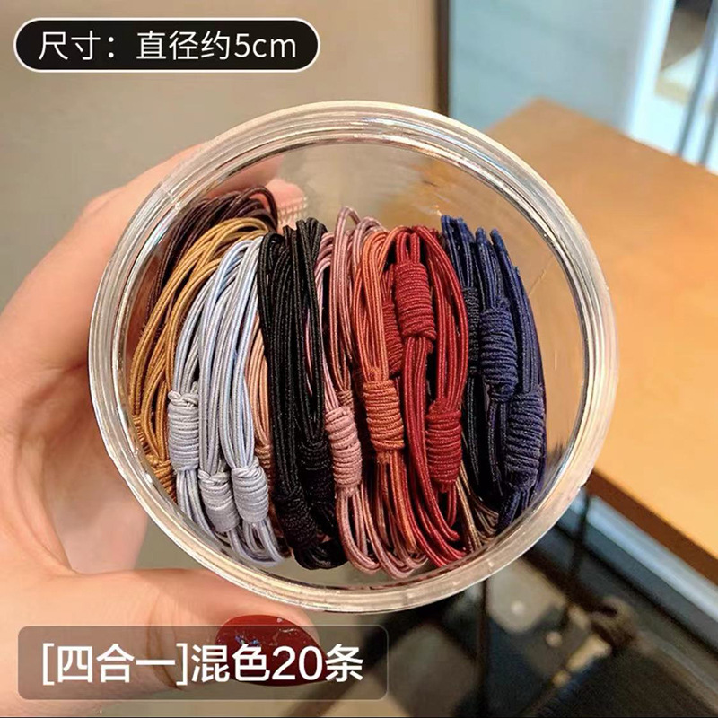 A new autumn and winter internet-famous style, hand-tied rubber band bun hair loop hair tie headwear for women Specification image