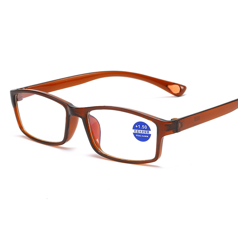 Anti-blue light reading glasses for men and women: TR90 ultra-light, fashionable, unbreakable, elegant and eye-protecting for middle-aged and elderly people Item Picture