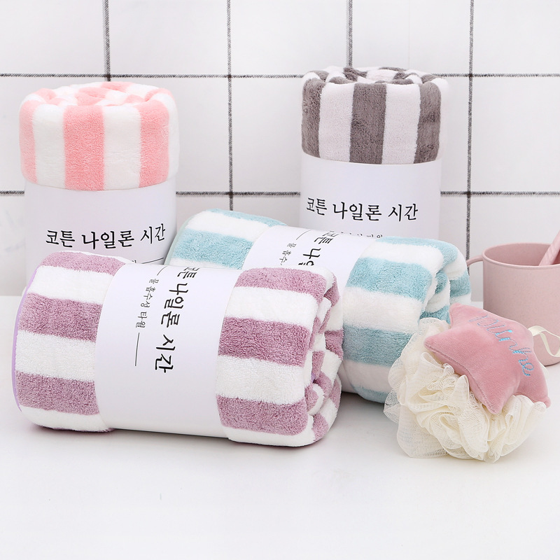 【LOVELY HOME】【 Hold Jia 】 Waist seal wide strip warp braided edge bath towel Extra thick adult bath towel Solid color high-density coral velvet gift full figure