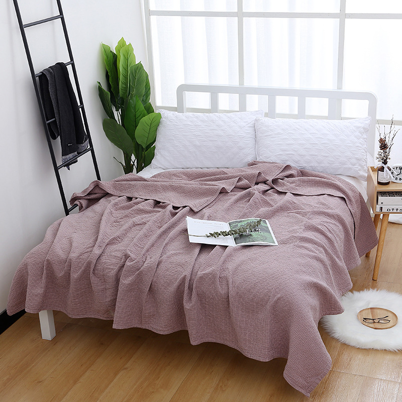 Cotton Toweling With Fine Check Toweling With Washable Single And Double Japanese Blanket Student Bed Sheet Sofa Blanket Specification drawing