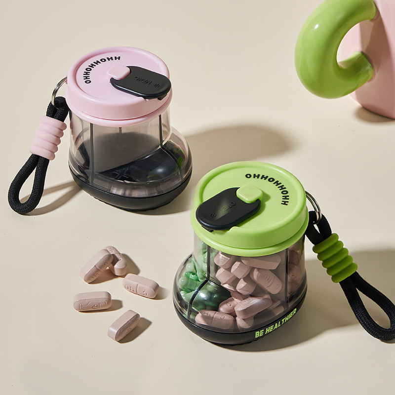 When traveling, carry mini plastic storage boxes, medicine boxes, colorful little boots and portable medicine dispensing boxes with you Specification image