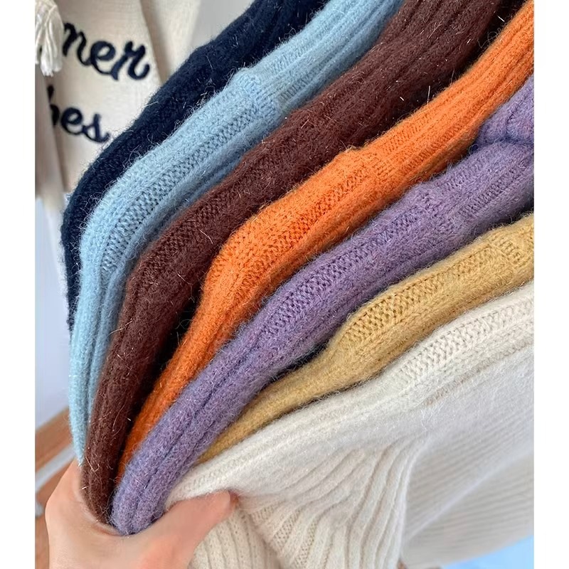 跨境高领套头毛衣女2024新款秋冬亮闪慵懒风宽松外穿厚针织打底衫详情4