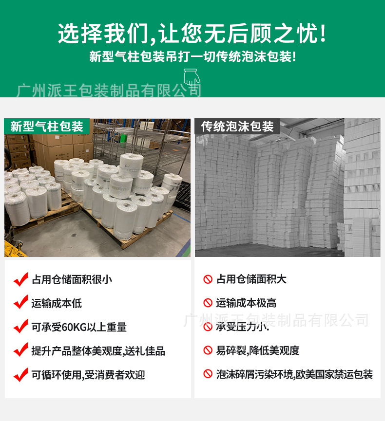 Air column roll material, inflatable column, bubble column, shockproof air column bag, buffer air column, inflatable bag, air column bag pic 4