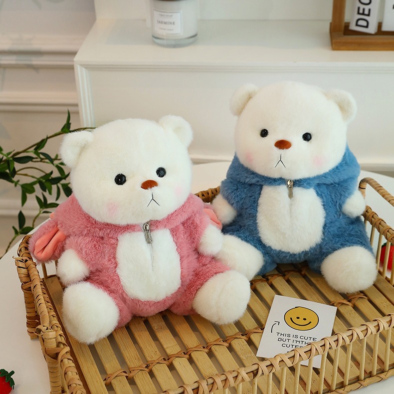 The New Cartoon Dress Transforms Into A Plush Joint Bear Doll Cute Bear Children's Doll Birthday Gift details Picture