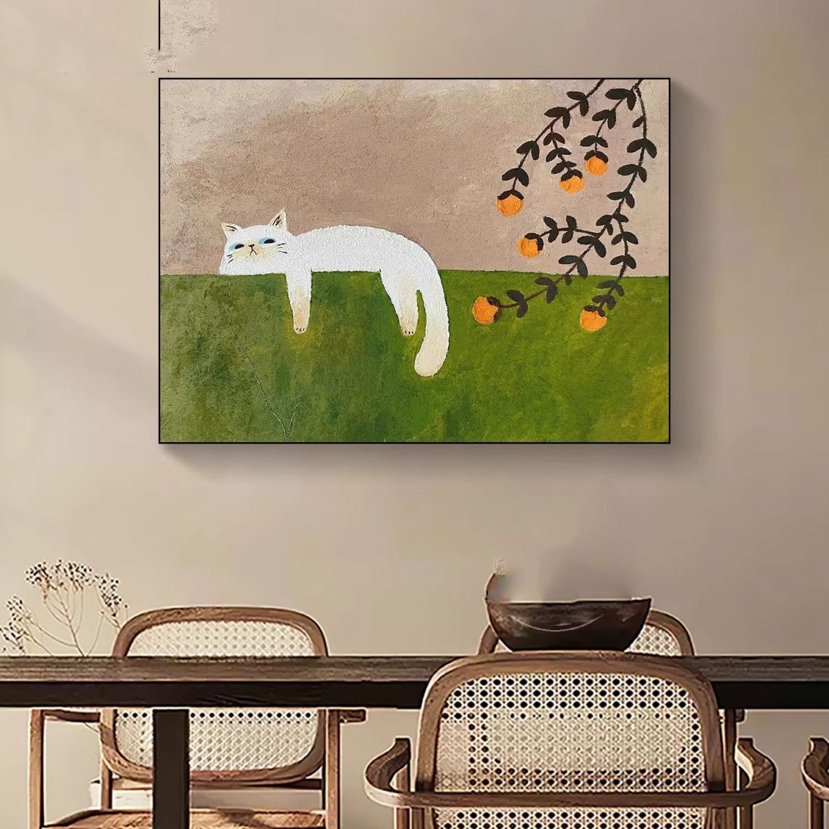 北欧简约壁画现代猫咪客厅餐厅装饰画儿童房治愈玄关沙发卧室挂画详情9