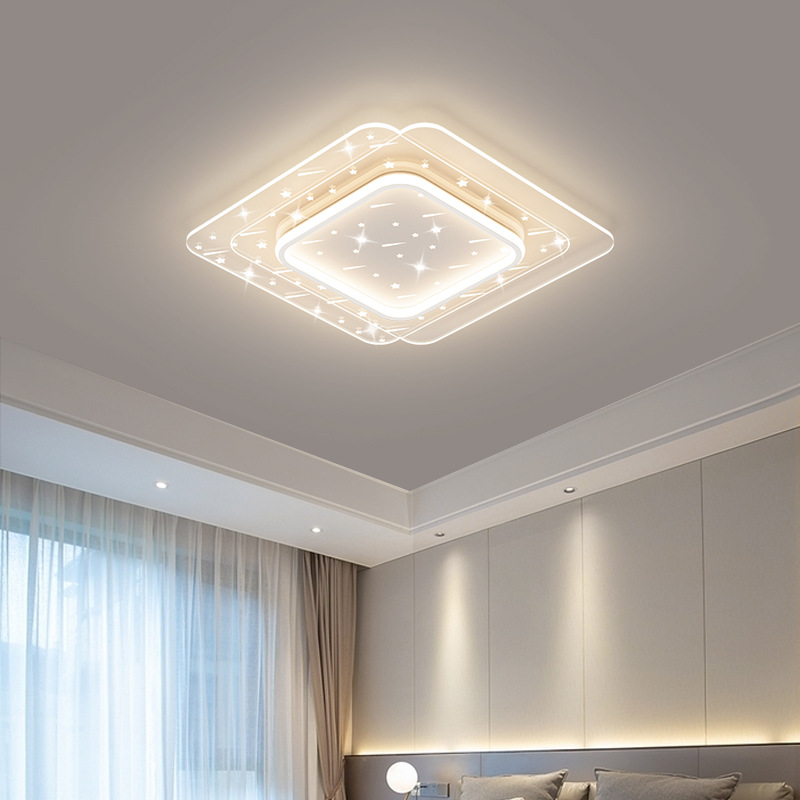 Living room ceiling lamp, dining room and bedroom lamp, modern, simple and elegant led Meteor whole-house package combination, Zhongshan lighting full figure
