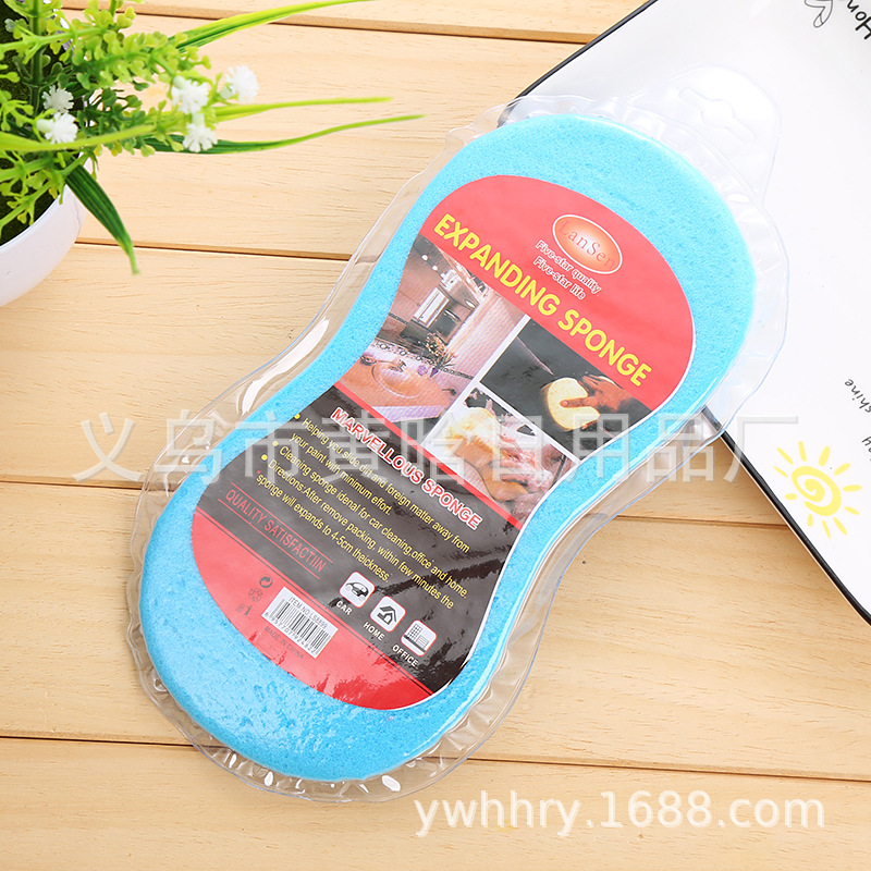 【 Chi Jia 】 Compressed cleaning Car Wash Absorbent Foaming Composite Microfiber Sponge Block Household cleaning sponge wipe Specification image
