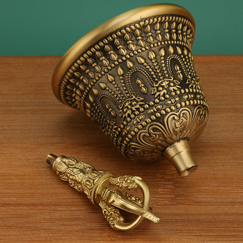 Copper Bell Wholesale Copper Hand Bell Warning Bell Class Bell Meeting Bell Chamber Props Rattle Bell Specification drawing