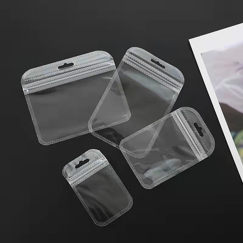 Transparent Clavicle Bag Thickened Jewelry Nail Fish Hook Bag High Definition Ziplock Bag Yin Yang Pearl Bone Bag In Stock
