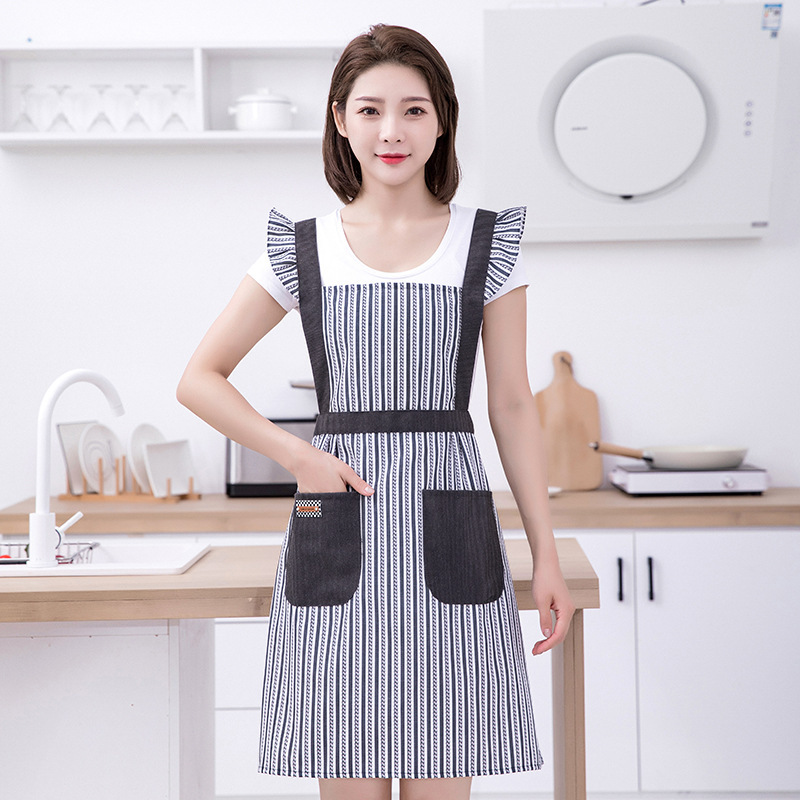 【 Chi Jia 】 Cotton princess lace apron is dry, breathable, wear-resistant and dirt-resistant. Wholesale for kitchen and household use Specification image