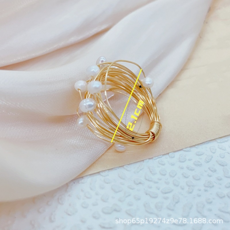 Jz038010 Star Winding Tourmaline Pearl Ring Manufacturers Wholesale New High-Grade Winding details Picture