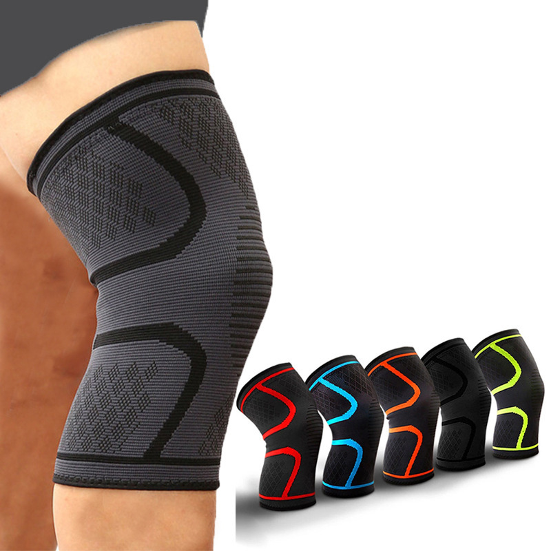 Manufacturer's sports knee pads for outdoor anti-slip, running, basketball, fitness, cycling, breathable, thin, colored nylon knee pads for men and women