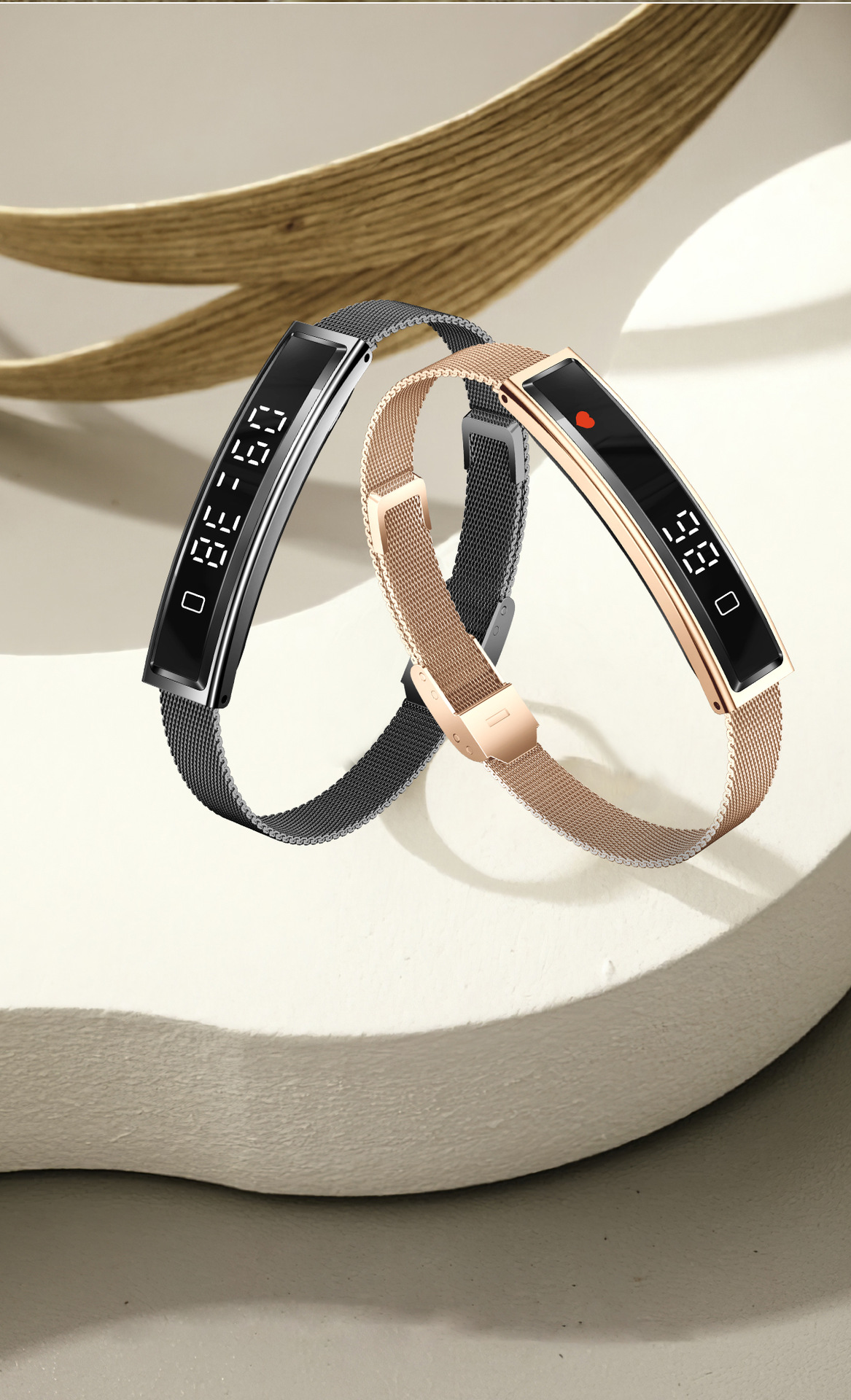 新款B3心率血氧睡眠运动卡路里遥控拍照防水女性运动健康手链手环详情15