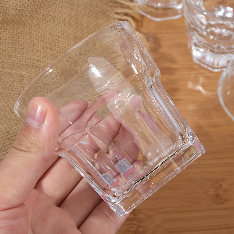 前力餐杯 多规格加厚透明玻璃水杯 果汁杯气泡水杯日常家用早餐杯详情图4