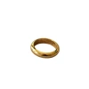 French Celi cold style, simple and fashionable, versatile, layered band, plain surface, aperture, brass gold-plated ring, index finger ring for girls Item Picture