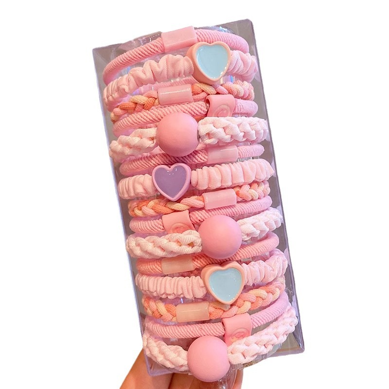 Colorful Large Circle Children's Rubber Band Does Not Hurt The Hair Girl's Head Rope Korean Baby Hair Accessories Hair Band Tie Hair Rubber Band Item Picture