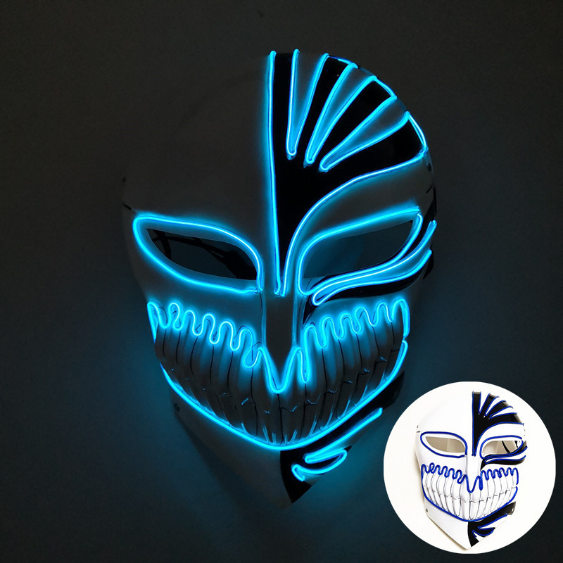 万圣节骑士EL发光面具酒吧派对聚会礼品发光助威道具LED创意面具图