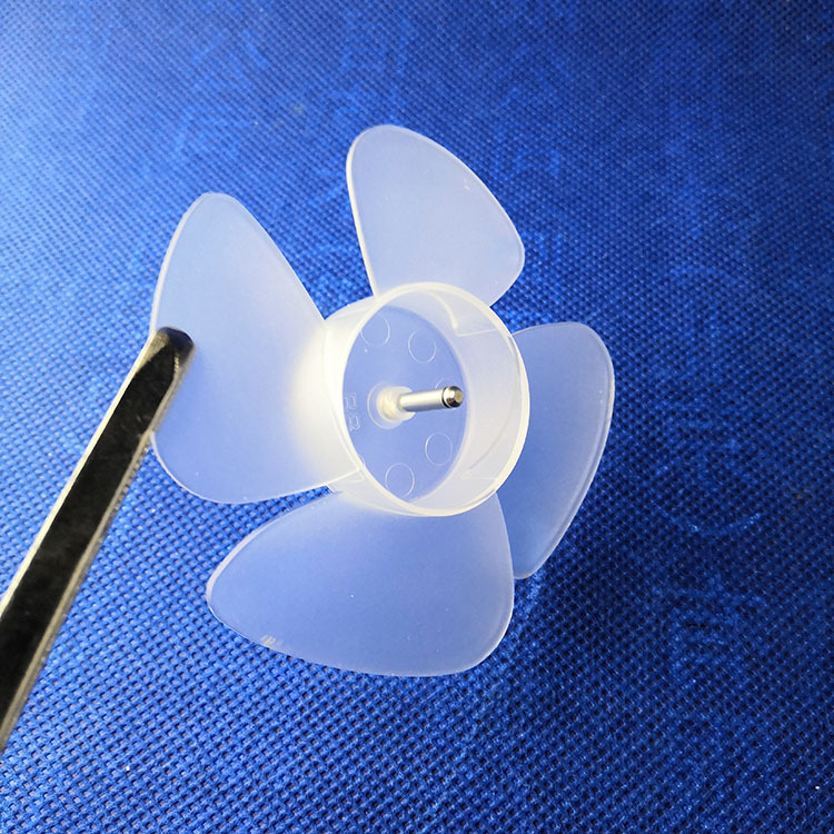 供应塑料小风叶风扇 螺旋浆伞吹风机直径77mm散热片无刷电机驱动详情图3