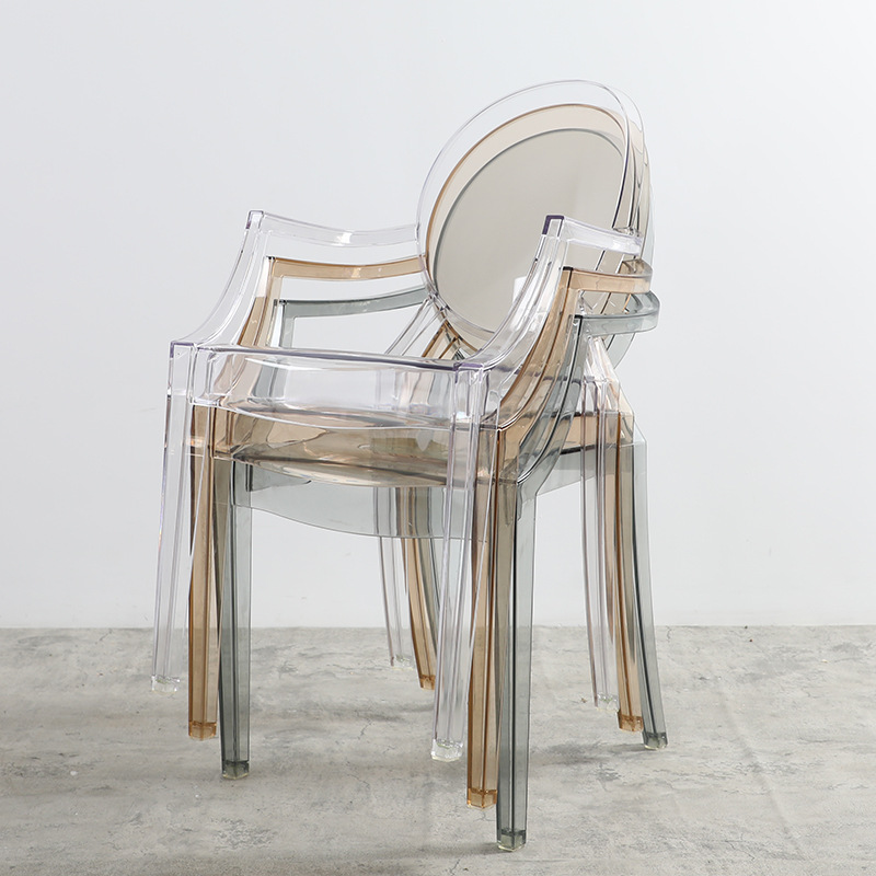 北欧餐椅订制/塑料透明椅PC魔鬼椅细节图