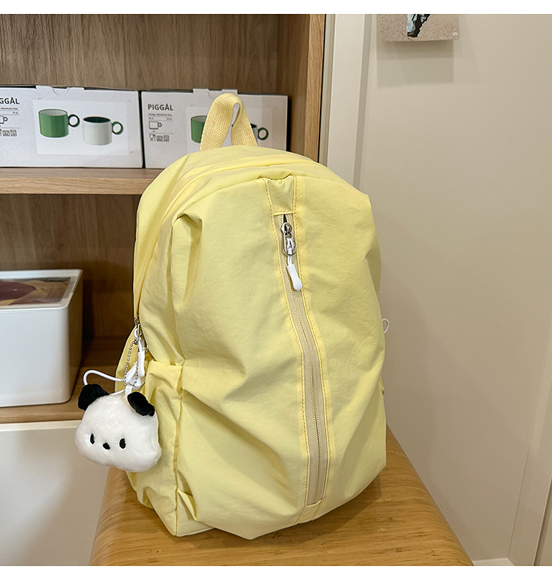 日系-ins学院风纯色书包女高中生大学生简约轻便小书包双肩包详情34