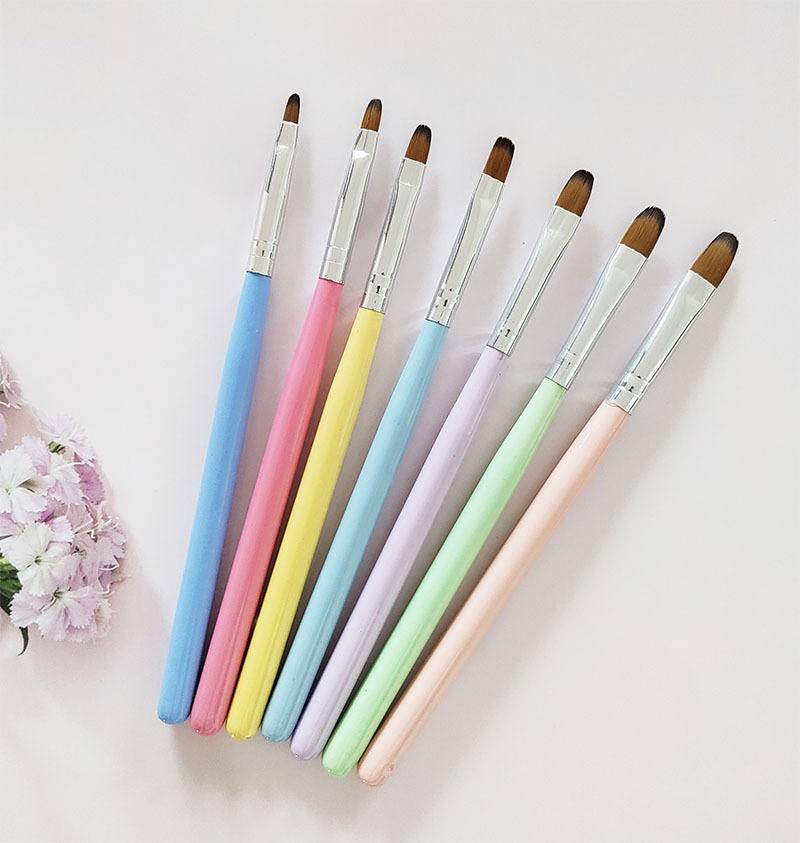 Macaron light pens 7 nail art sets Nail brushes candy nail tools