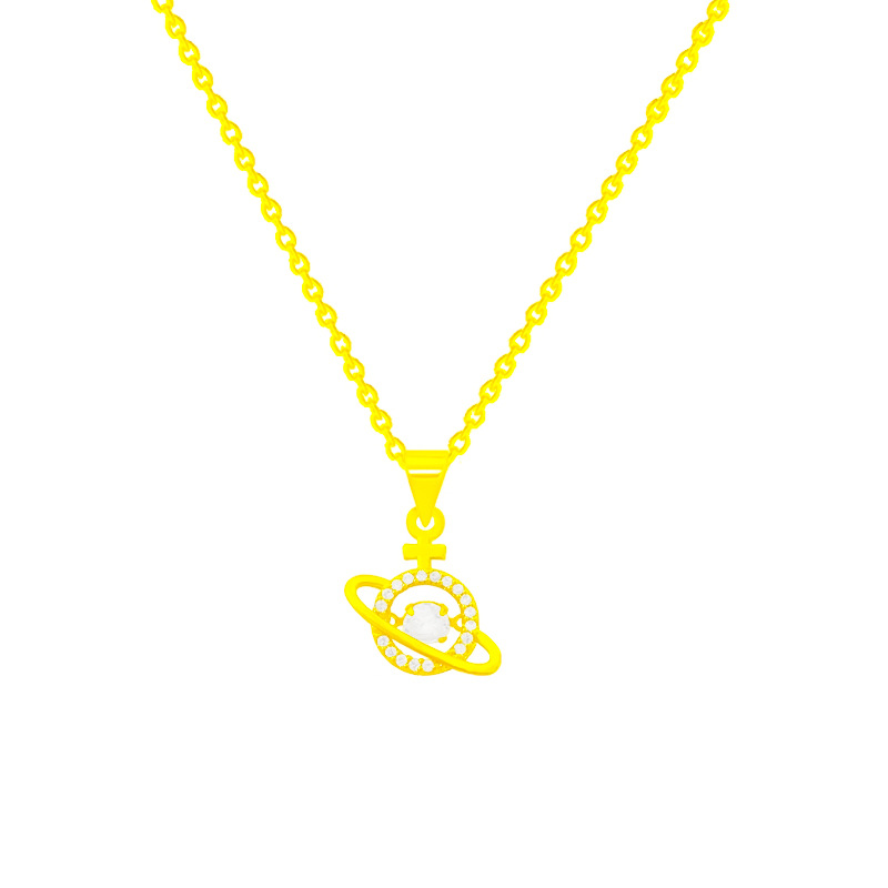 Light Luxury Necklace Does Not Fade Female Ins Trend Network Red Simple Planet Pendant Clavicle Chain New Temperament Minority Choker Item Picture