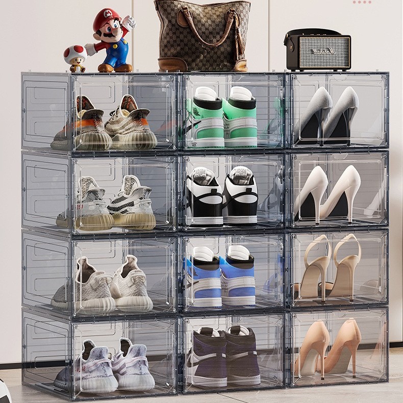 Thickened Home Side Open Shoe Box Storage Box Aj Basketball Shoes High Heels Simple Shoe Rack Shoe Cabinet Transparent Seal Application Scenario