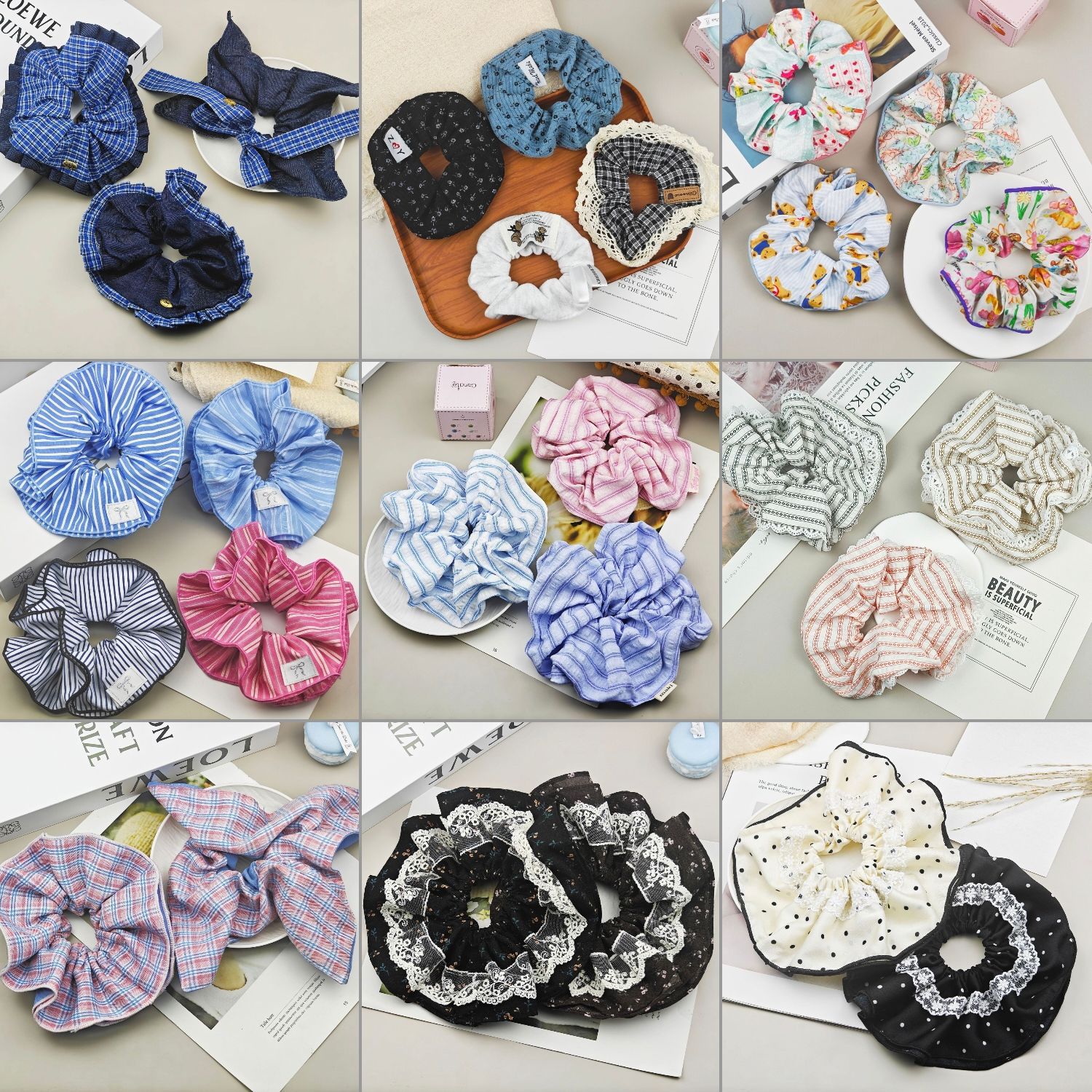 Korean-style large intestine hair band for women, high-end look, high appearance level, ins school style hair band, sweet style, fashionable rubber band hair accessory