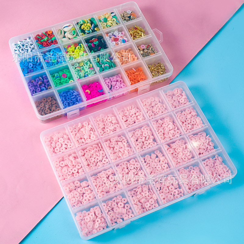 欧美波西米亚软陶切片24色配件 饰品串珠diy手链饰品配件材料