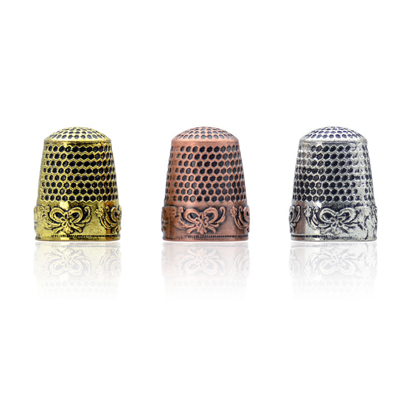 Tricolor Vintage thumb thickened finger set cross-stitch sewing cloth DIY accessories Vintage thimble finger thimble full figure