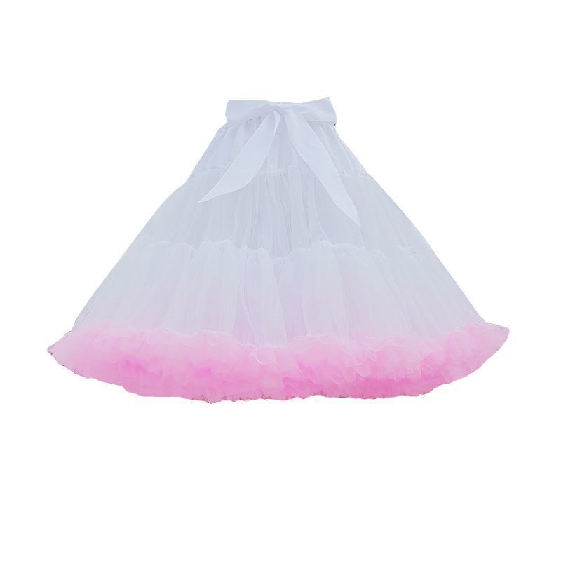 Skirt lolita Lolita marshmallow Cloud boneless gauze skirt White petticoat pompadour skirt skirt Specification drawing