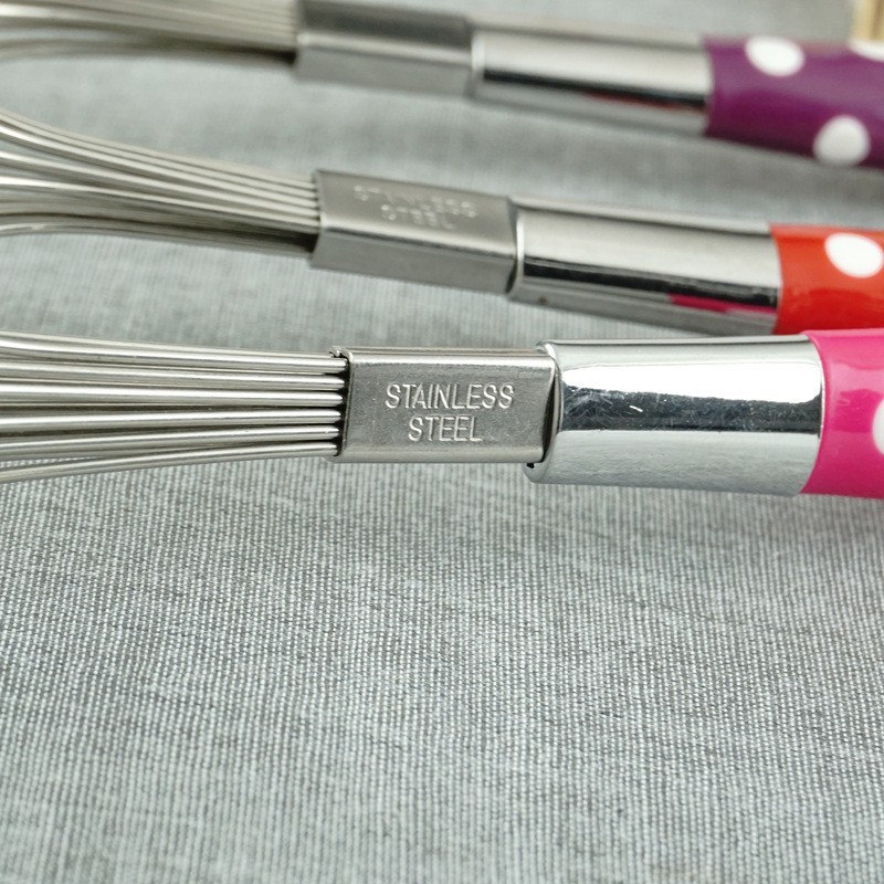 圆点柄打蛋器 不锈钢 赠品 手动鸡蛋搅拌器 厨房小工具 厂家批发产品图