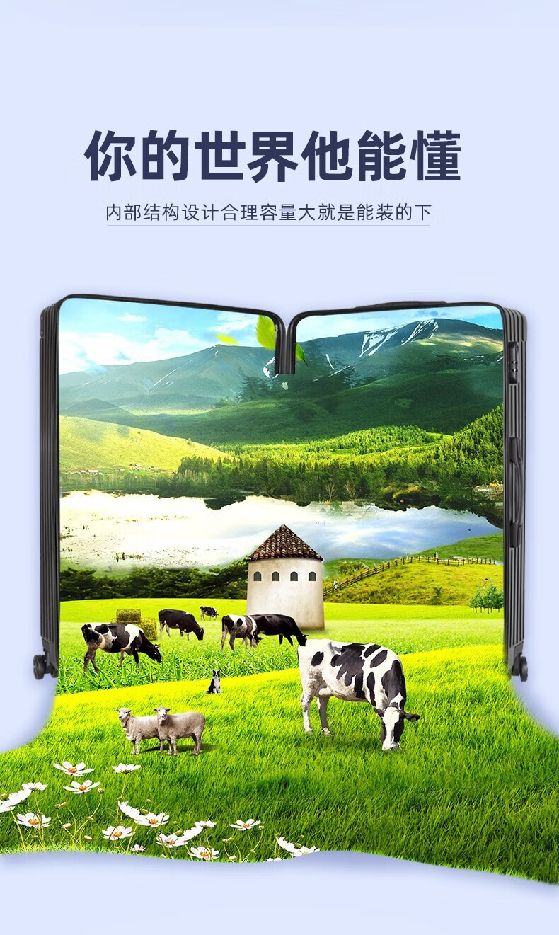 【严选工厂】行李箱女网红复古20寸小型旅行拉杆箱24寸学生皮箱详情11