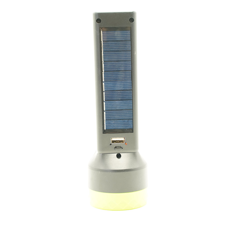 厂家供应 太阳能充电手电筒 太阳能LED灯 太阳能USB锂电池手电筒详情图4