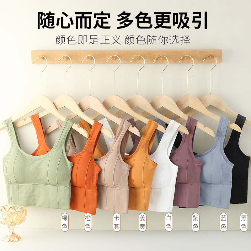 Hot girl wide-shoulder, elegant collar, beautiful back, seamless lingerie, sporty, body-hugging, yoga base, strapless bra without underwire details Picture
