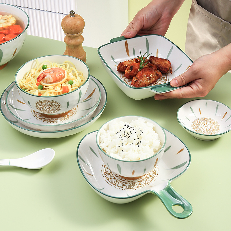 碗碟套装家用创意陶瓷日式汤碗北欧简约吃饭碗盘一人食餐具ins风详情图3