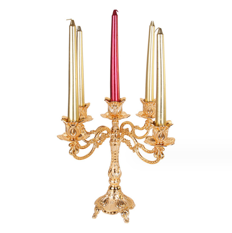 European-style candlelight dinner prop metal wedding candle stand Specification image
