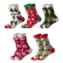 Socks stall a Christmas socks Christmas men and women Christmas tree socks in the tube Christmas socks in the tube socks wholesale cross-border Christmas cotton socks