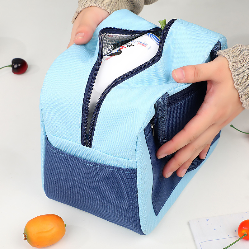 In-stock best-selling ice packs, export lunch packs, lunch box bags, insulated bags, wholesale hand-held bento bags, thickened aluminum foil insulated bags details Picture