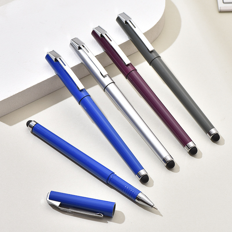 Printable Logo Capacitive Metal Ballpoint Pen Office Stationery Business Meeting Signature Pen Student Stationery Wholesale Specification drawing